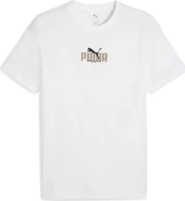 Puma Puma GRAPHIC WORDING TEE Мъжка тениска, бяло, размер