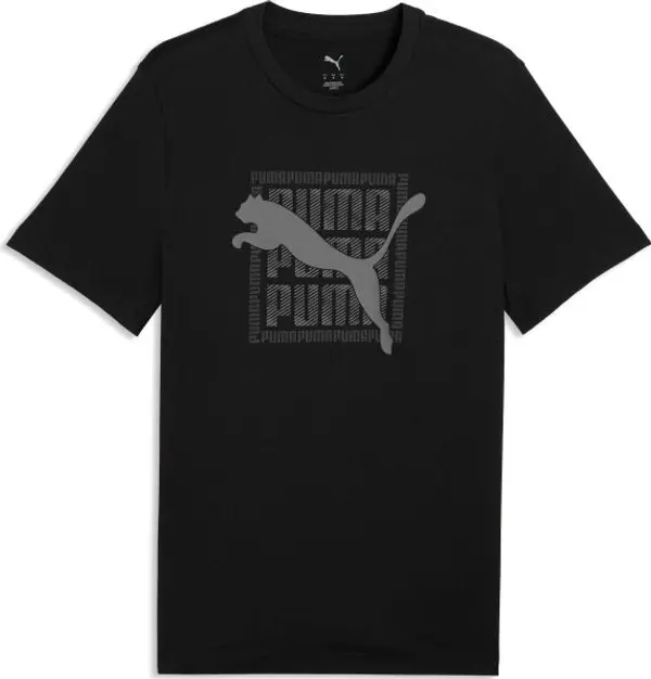 Puma Puma GRAPHIC WORDING TEE Мъжка тениска, черно, размер