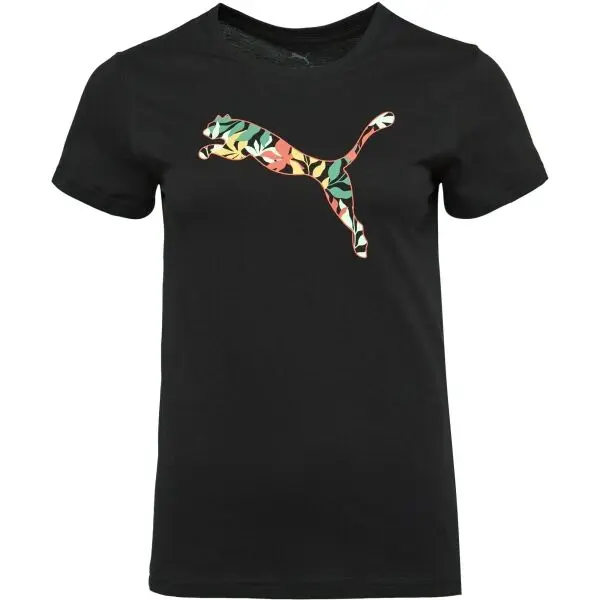 Puma Puma GRAPHICS FLORAL CAT LOO TEE Дамска тениска, черно, размер