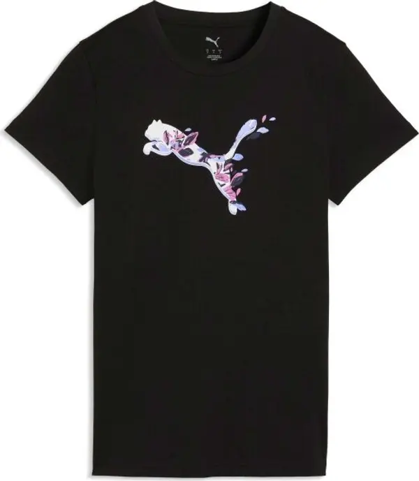 Puma Puma GRAPHICS FLORAL CAT TEE Дамска тениска, черно, размер
