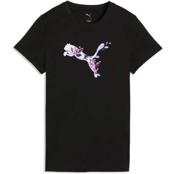 Puma Puma GRAPHICS FLORAL CAT TEE Дамска тениска, черно, размер