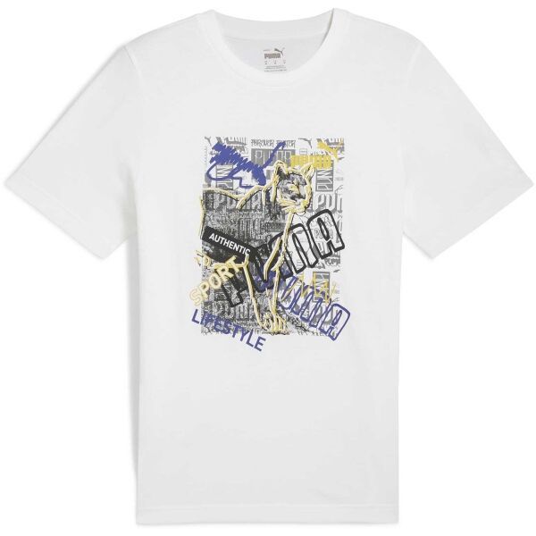 Puma Puma GRAPHICS PHOTOPRINT TEE Мъжка тениска, бяло, размер