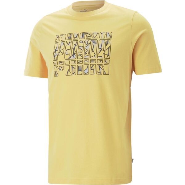 Puma Puma GRAPHICS SUMMER TEE Мъжка тениска, жълто, размер