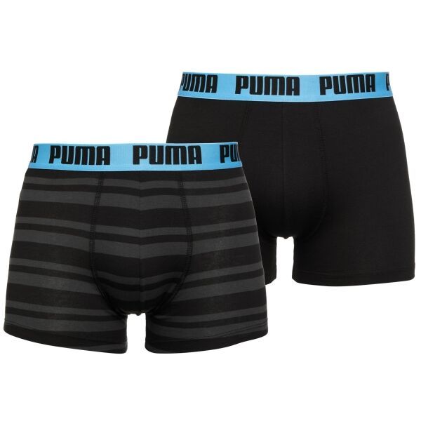Puma Puma HERITAGE STRIPE BOXER 2P Мъжки боксерки, черно, размер