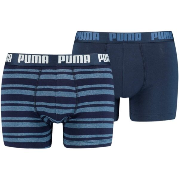 Puma Puma HERITAGE STRIPE BOXER 2P Мъжки боксерки, тъмносин, размер