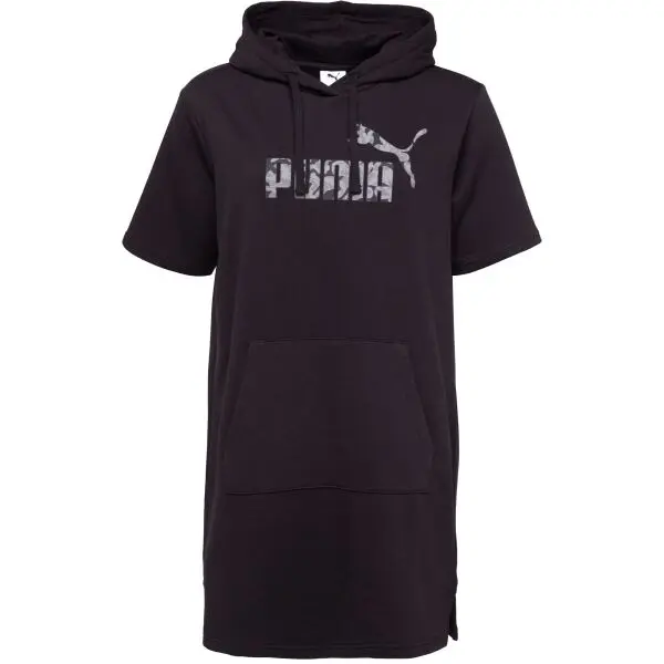 Puma Puma HOODED LOGO DRESS Дамски поларен суитшърт, черно, размер