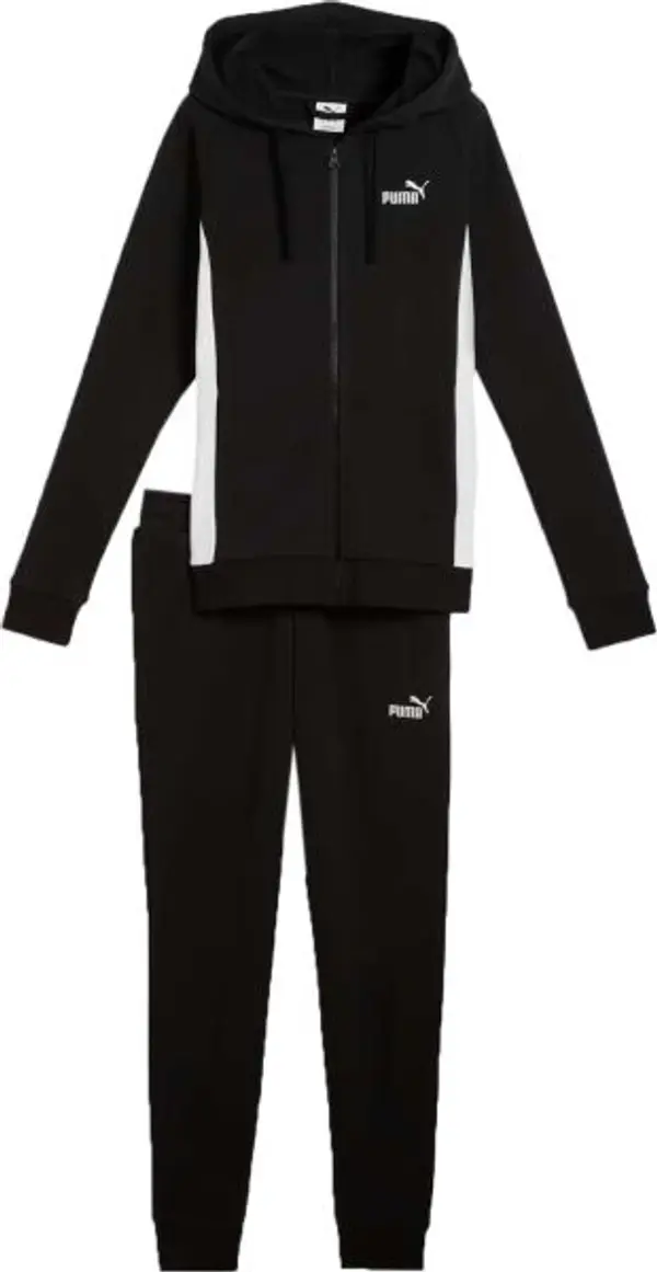 Puma Puma HOODED SWEAT SUIT TR Дамски спортен екип, черно, размер