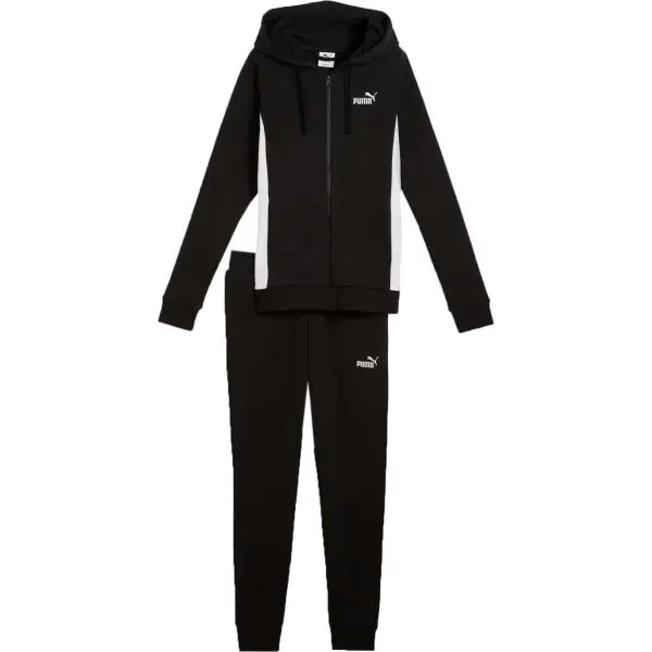 Puma Puma HOODED SWEAT SUIT TR Дамски спортен екип, черно, размер