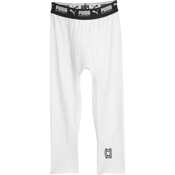 Puma Puma HOOPS TEAM 3/4 TIGHT BASELAYER Баскетболни шорти, бяло, размер