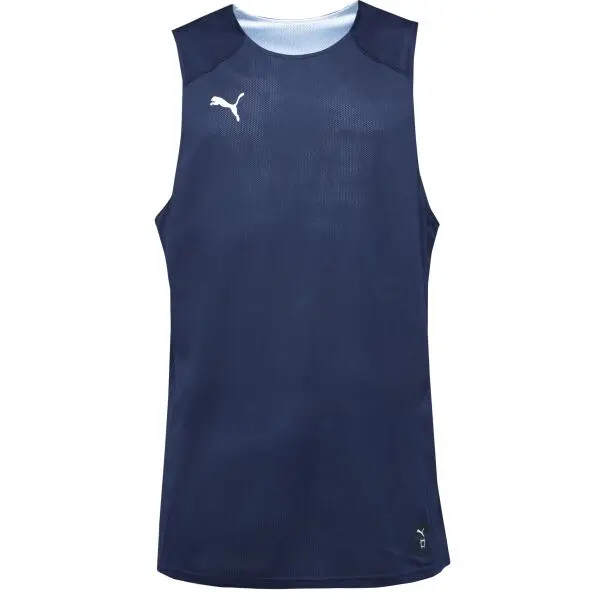 Puma Puma HOOPS TEAM REVERSE PRACTICE JERSEY Мъжка фланелка за баскетбол, тъмносин, размер
