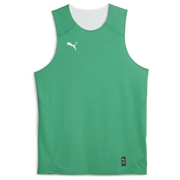 Puma Puma HOOPS TEAM REVERSE PRACTICE JERSEY Мъжка фланелка за баскетбол, зелено, размер