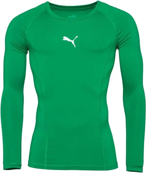 Puma Puma LIGA BASELAYER TEE LS Функционална мъжка  тениска, зелено, размер XXL