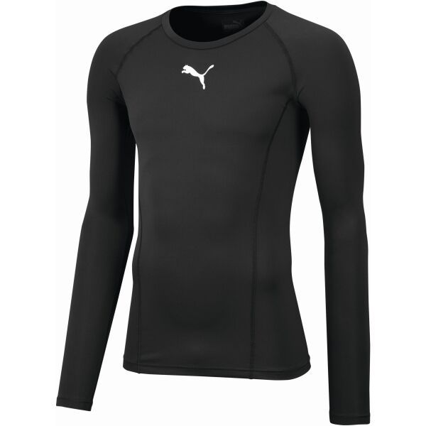 Puma Puma LIGA BASELAYER TEE LS JR Тениска за момчета, черно, размер