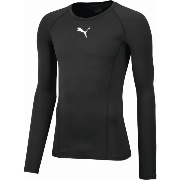 Puma Puma LIGA BASELAYER TEE LS JR Тениска за момчета, черно, размер