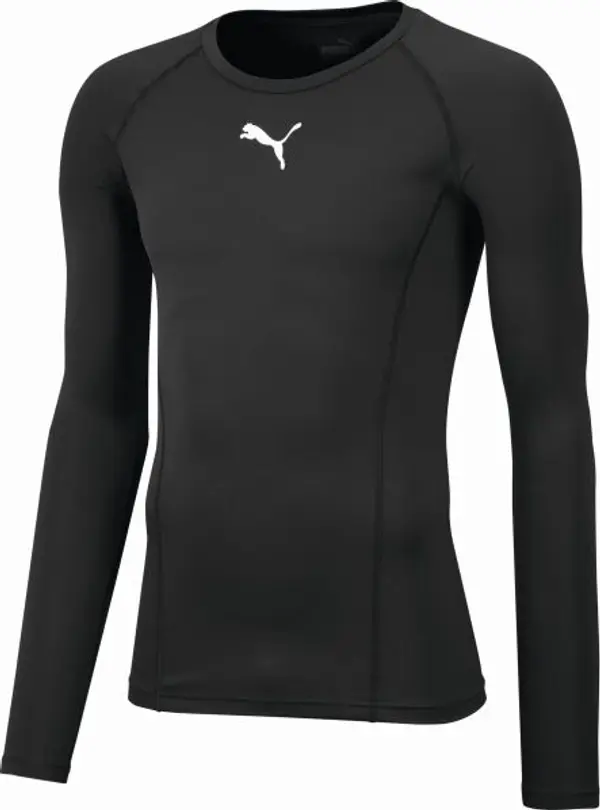 Puma Puma LIGA BASELAYER TEE LS JR Тениска за момчета, черно, размер