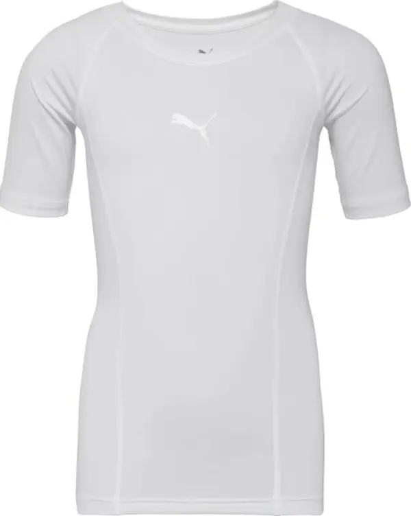 Puma Puma LIGA Baselayer Tee SS Jr Функционална тениска за момчета, бяло, размер