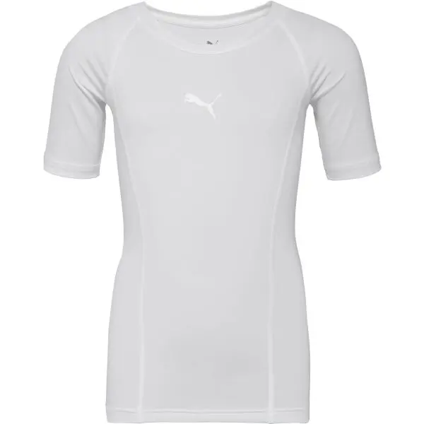 Puma Puma LIGA Baselayer Tee SS Jr Функционална тениска за момчета, бяло, размер