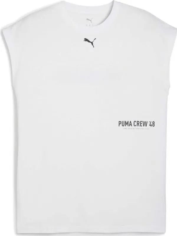 Puma Puma M GRAPHIC CUTOFF TANK Мъжки потник, бяло, размер