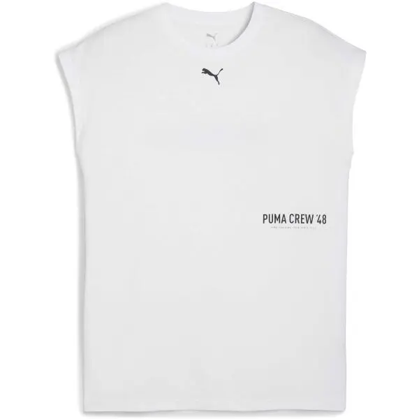 Puma Puma M GRAPHIC CUTOFF TANK Мъжки потник, бяло, размер