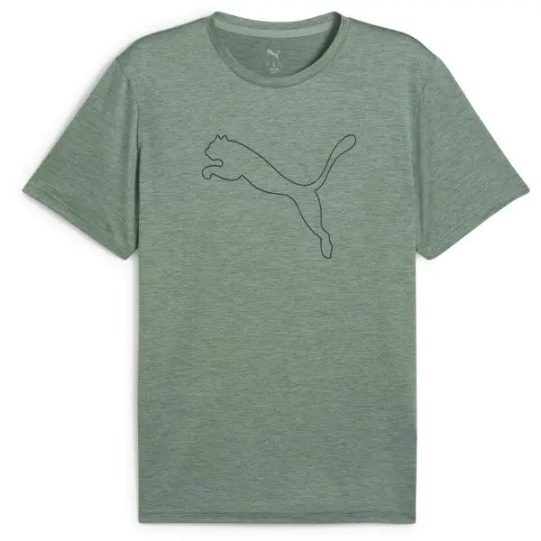 Puma Puma M TAD ESSENTIAL HEATHER CAT TEE Мъжка тениска, тъмнозелено, размер