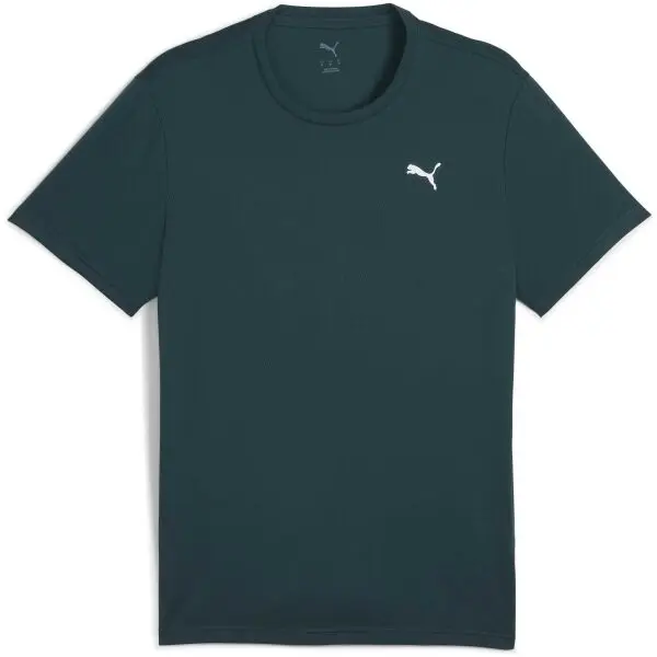 Puma Puma M TAD ESSENTIAL POLY TEXTURE TEE Мъжка спортна тениска, тъмнозелено, размер