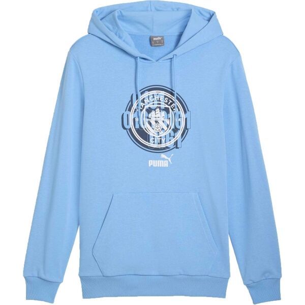 Puma Puma MANCHESTER CITY FC FOTBAL CULTURE HOODIE Мъжки суитшърт, светлосиньо, размер