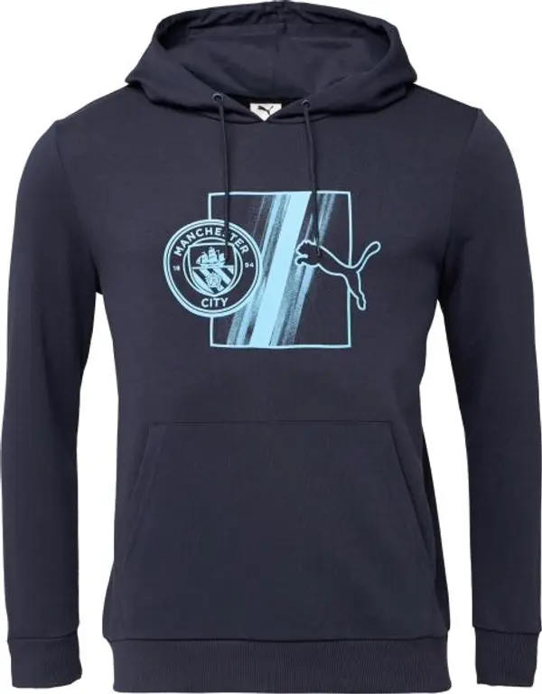 Puma Puma MANCHESTER CITY FC FTBLCULTURE HOODIE Мъжки суитшърт, тъмносин, размер