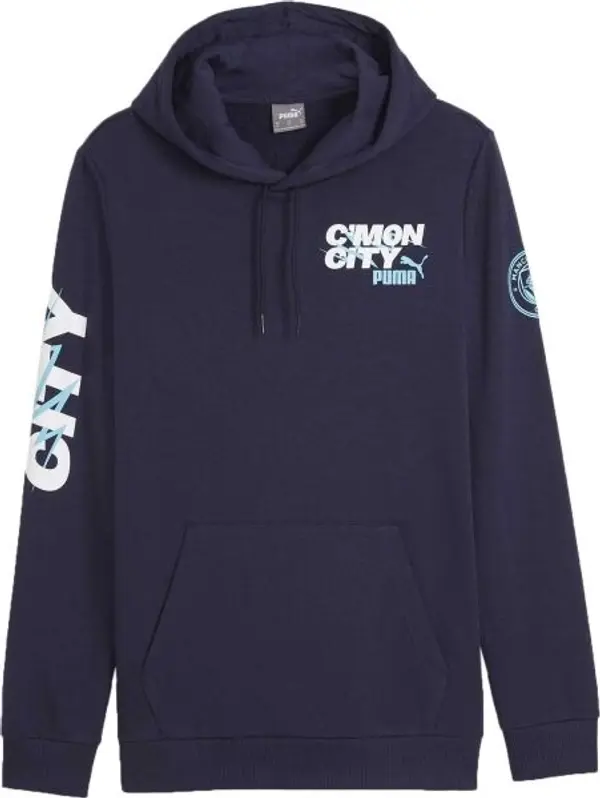 Puma Puma MANCHESTER CITY FC FTBLICONS HOODY Мъжки суитшърт, тъмносин, размер