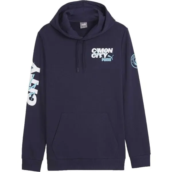 Puma Puma MANCHESTER CITY FC FTBLICONS HOODY Мъжки суитшърт, тъмносин, размер