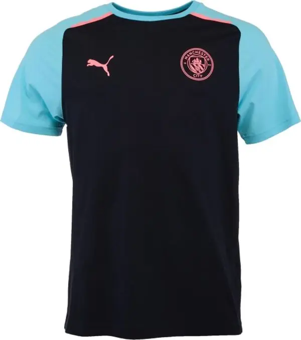 Puma Puma MCFC CASUALS Мъжка футболна тениска, черно, размер