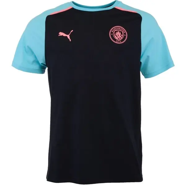 Puma Puma MCFC CASUALS Мъжка футболна тениска, черно, размер