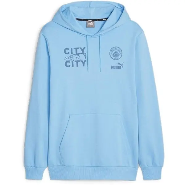 Puma Puma MCFC FTBLCORE GRAPHIC HOODY Мъжки суитшърт, светлосиньо, размер
