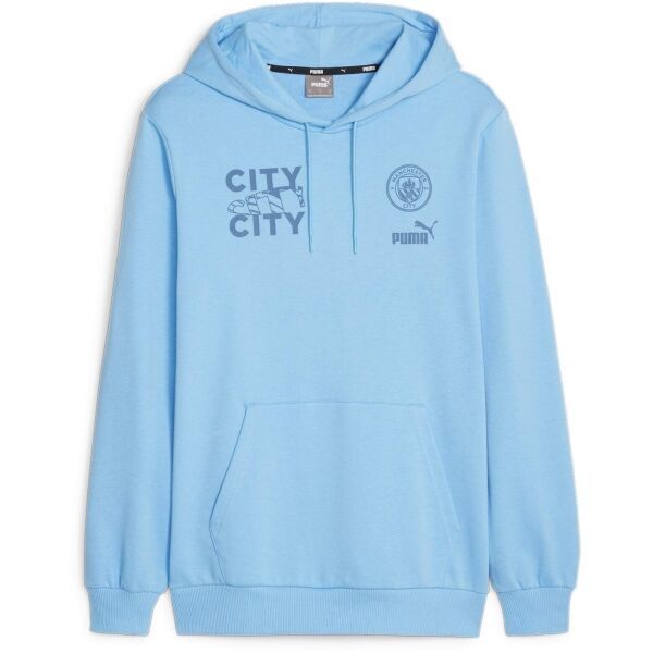 Puma Puma MCFC FTBLCORE GRAPHIC HOODY Мъжки суитшърт, светлосиньо, размер