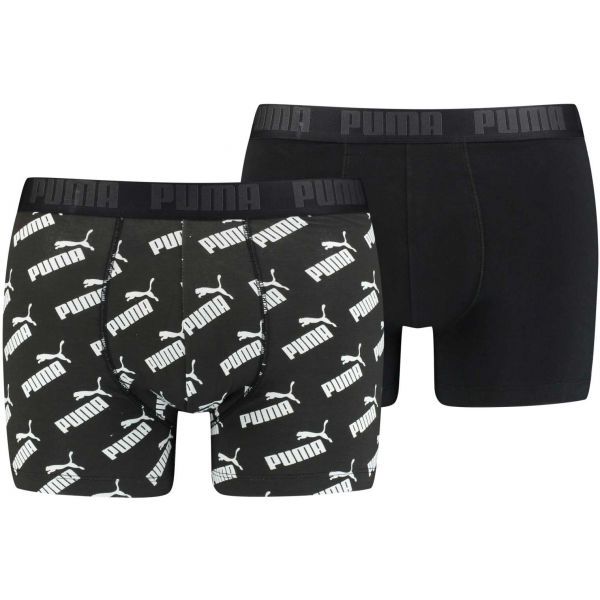Puma Puma MEN AOP BOXER 2P Мъжки боксерки, черно, размер