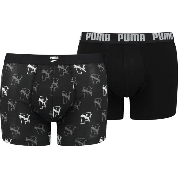 Puma Puma MEN AOP BOXER 2P Мъжки боксерки, черно, размер