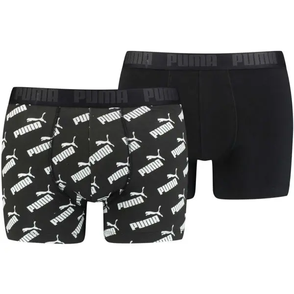 Puma Puma MEN AOP BOXER 2P Мъжки боксерки, черно, размер