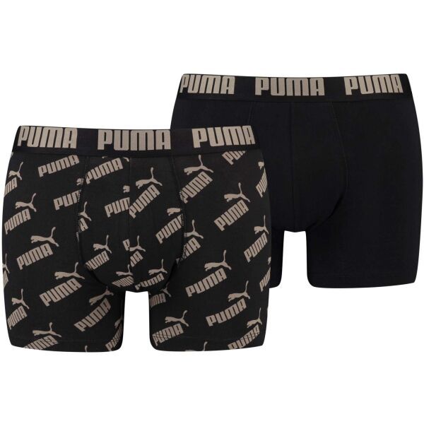 Puma Puma MEN AOP BOXER 2P Мъжки боксерки, черно, размер