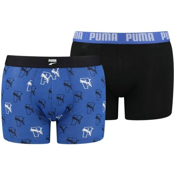 Puma Puma MEN AOP BOXER 2P Мъжки боксерки, синьо, размер