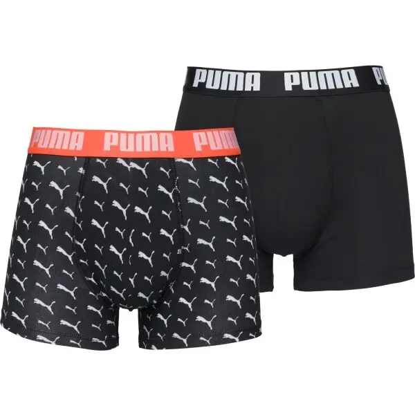 Puma Puma MEN CAT LOGO PRINT BOXER 2P Мъжки боксерки, черно, размер
