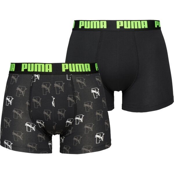 Puma Puma MEN CAT LOGO PRINT BOXER 2P Мъжки боксерки, черно, размер