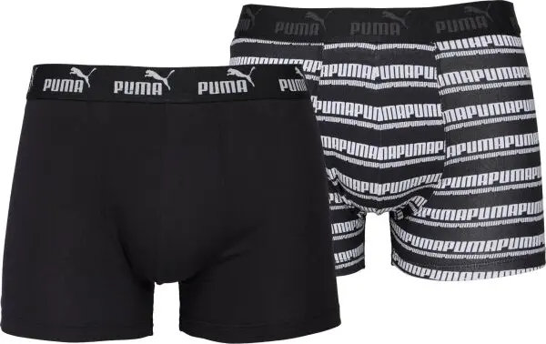 Puma Puma MEN CAT LOGO PRINT BOXER 2P Мъжки боксерки, черно, размер