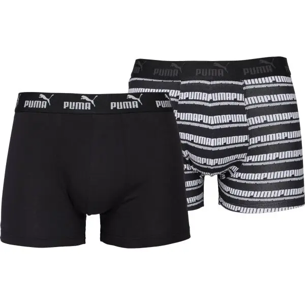 Puma Puma MEN CAT LOGO PRINT BOXER 2P Мъжки боксерки, черно, размер