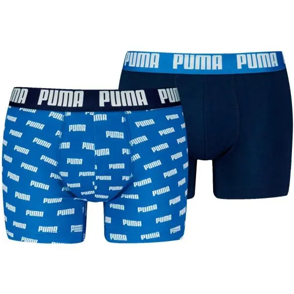Puma Puma MEN EVERYDAY AOP PRINT BOXER 2P Мъжки боксерки, синьо, размер