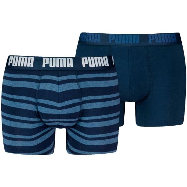 Puma Puma MEN EVERYDAY HERITAGE STRIPE BOXER 2P Мъжки боксерки, тъмносин, размер