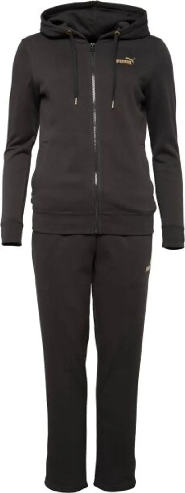Puma Puma METALIC HOODED SWEAT SUIT FL Дамски спортен екип, черно, размер
