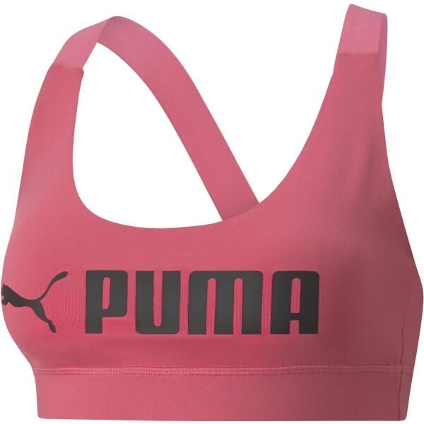 Puma Puma MID IMPACT PUMA FIT BRA Дамско спортно бюстие, розово, размер