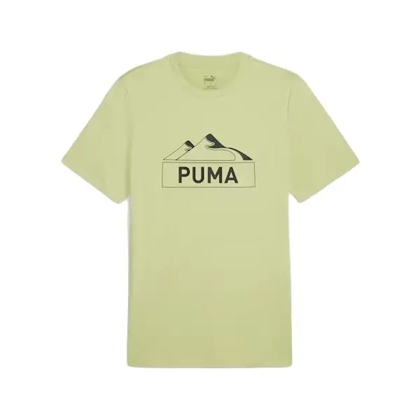 Puma Puma OPEN ROAD MOUTING GRAPHIC TEE Мъжка тениска, светло-зелено, размер