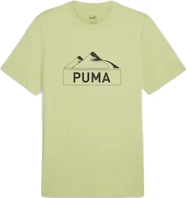Puma Puma OPEN ROAD MOUTING GRAPHIC TEE Мъжка тениска, светло-зелено, размер