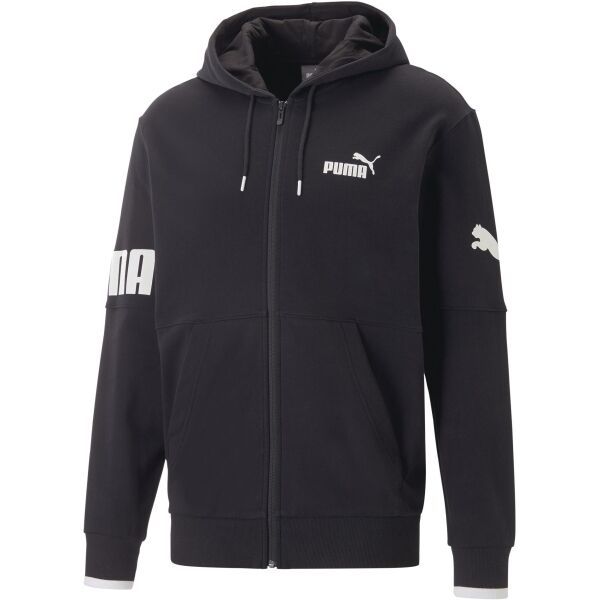 Puma Puma POWER COLORBLOCK FULL ZIP HOODIE TR Мъжки суитшърт, черно, размер