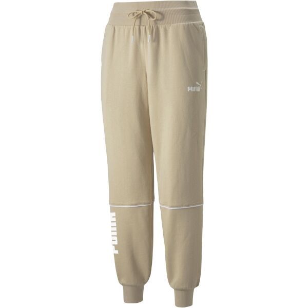 Puma Puma POWER COLORBLOCK PANTS FL BIE Дамски спортен панталон, бежово, размер